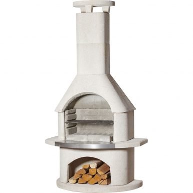 Buschbeck Elba Masonry Barbecue in White Quartz with Steel Insert