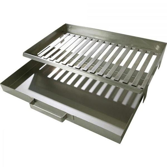 Buschbeck Fire Grate And Ash Pan in Light Brushed Stainless Steel