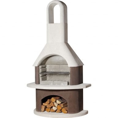 Buschbeck Milano Masonry Barbecue in White Quartz and Brown