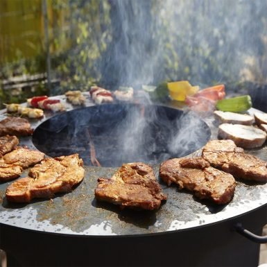 Buschbeck Plancha Cooking Ring For 80cm Fire Pits in Untreated Steel