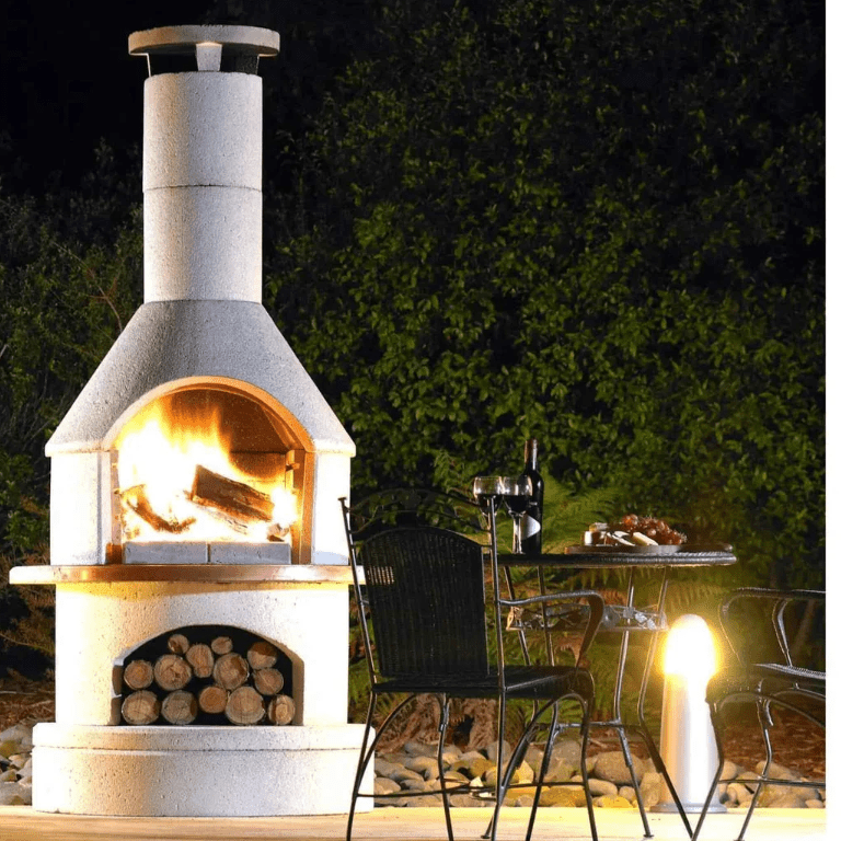 Buschbeck Rondo Masonry Barbecue in White Granite with Copper Insert