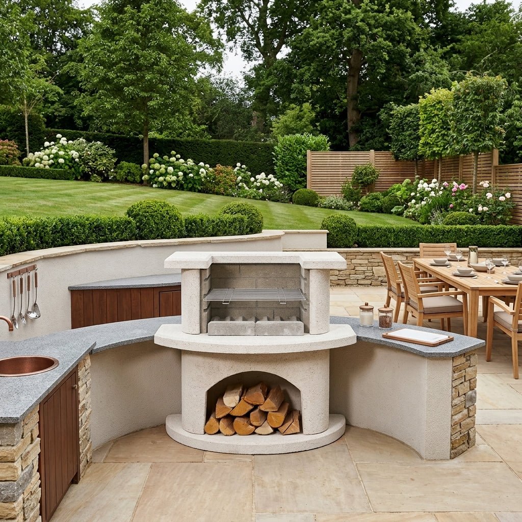 Buschbeck Venedig Masonry Grill Bar in White Quartz