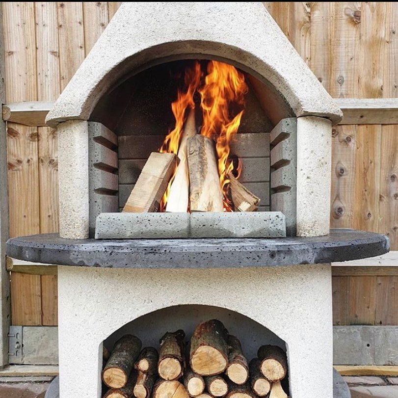 Buschbeck Verona Masonry Barbecue in White Quartz and Gray