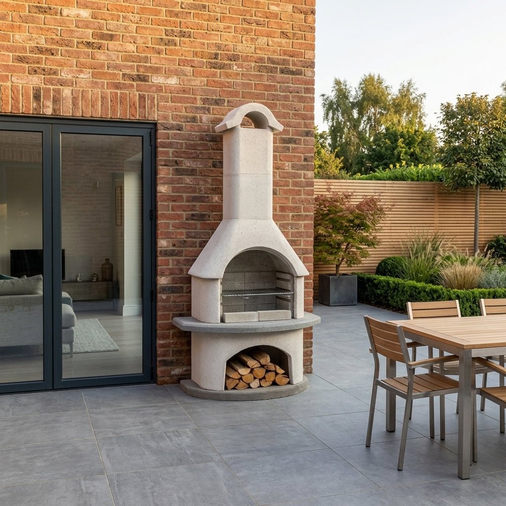 Buschbeck Verona Masonry Barbecue in White Quartz and Gray