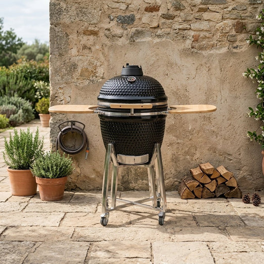 Buschbeck XL Ceramic Kamado Grill Set in Black