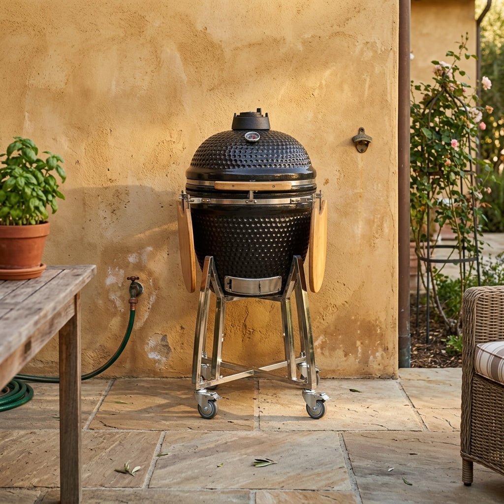 Buschbeck XL Ceramic Kamado Grill Set in Black