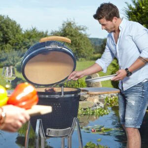 Buschbeck XL Ceramic Kamado Grill Set in Black