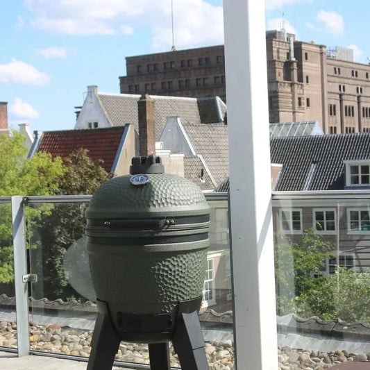 Moddern Kamado with Aluminum Base and Legs - outdoor grill - Ice Cold Spice | Olive Green and Black (Base & Legs)