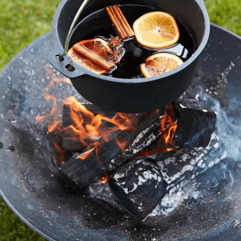 Barbecook Simmer Kettle – Enamelled Cast Iron - outdoor grill - Ice Cold Spice | Black