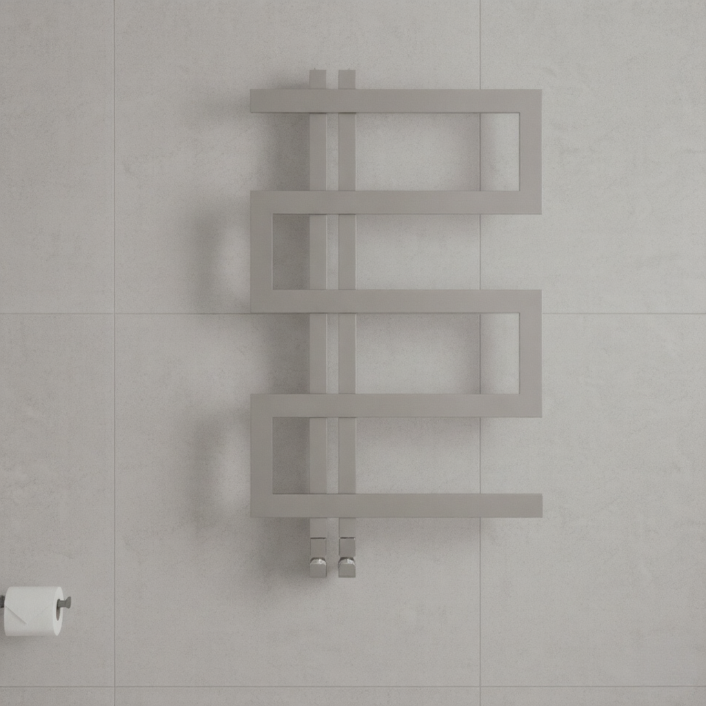 Carisa Ibiza Geometric Stainless Steel Bathroom Radiator | 2 finishes, 3 sizes