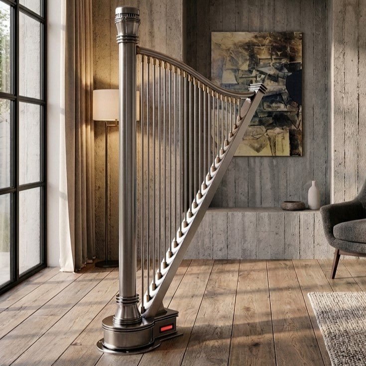 Carisa Adagio Stainless Steel Harp Designer Radiator 2000H x 1150W | CUSTOM MADE in Mirror Polished