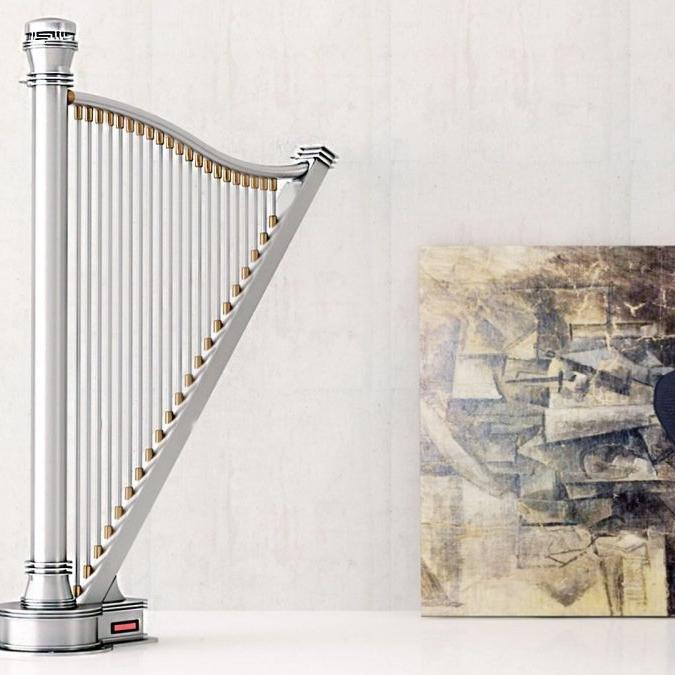 Carisa Adagio Stainless Steel Harp Designer Radiator 2000H x 1150W | CUSTOM MADE in Textured White RAL