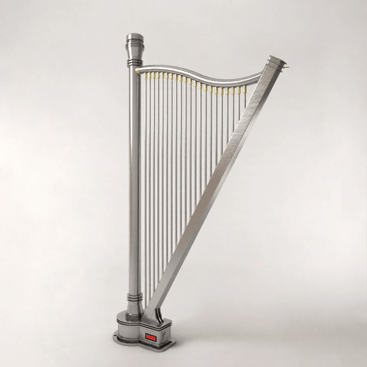 Carisa Adagio Stainless Steel Harp Designer Radiator 2000H x 1150W | CUSTOM MADE in Textured White RAL