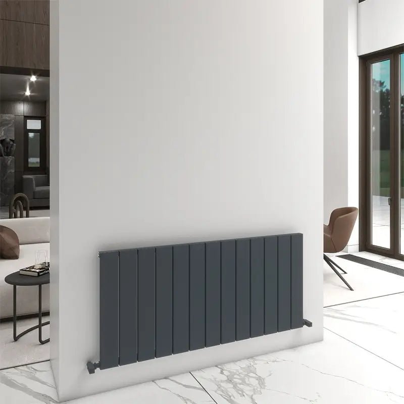Carisa Angers Double Panel Horizontal Aluminium Radiator in 600H x 1095W