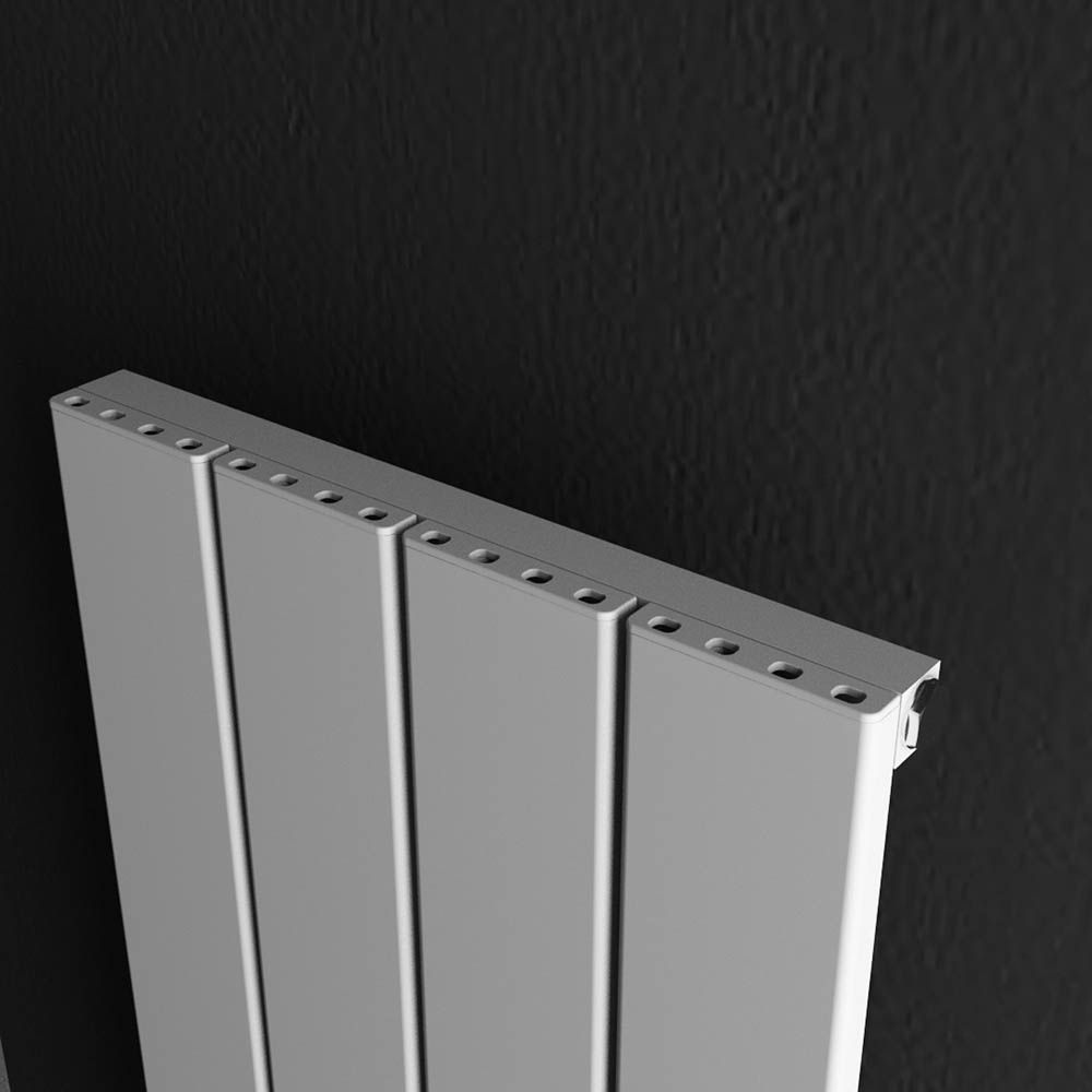 Carisa Angers Double Panel Vertical Aluminium Radiator in 600H x 495W