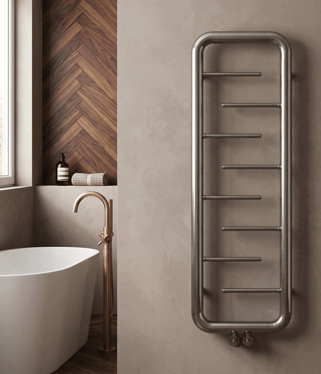 Carisa Aren Stainless Steel Designer Towel Radiator in 1200H x 500W