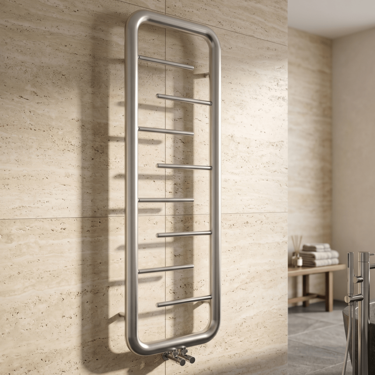 Carisa Aren Stainless Steel Designer Towel Radiator in 1200H x 500W