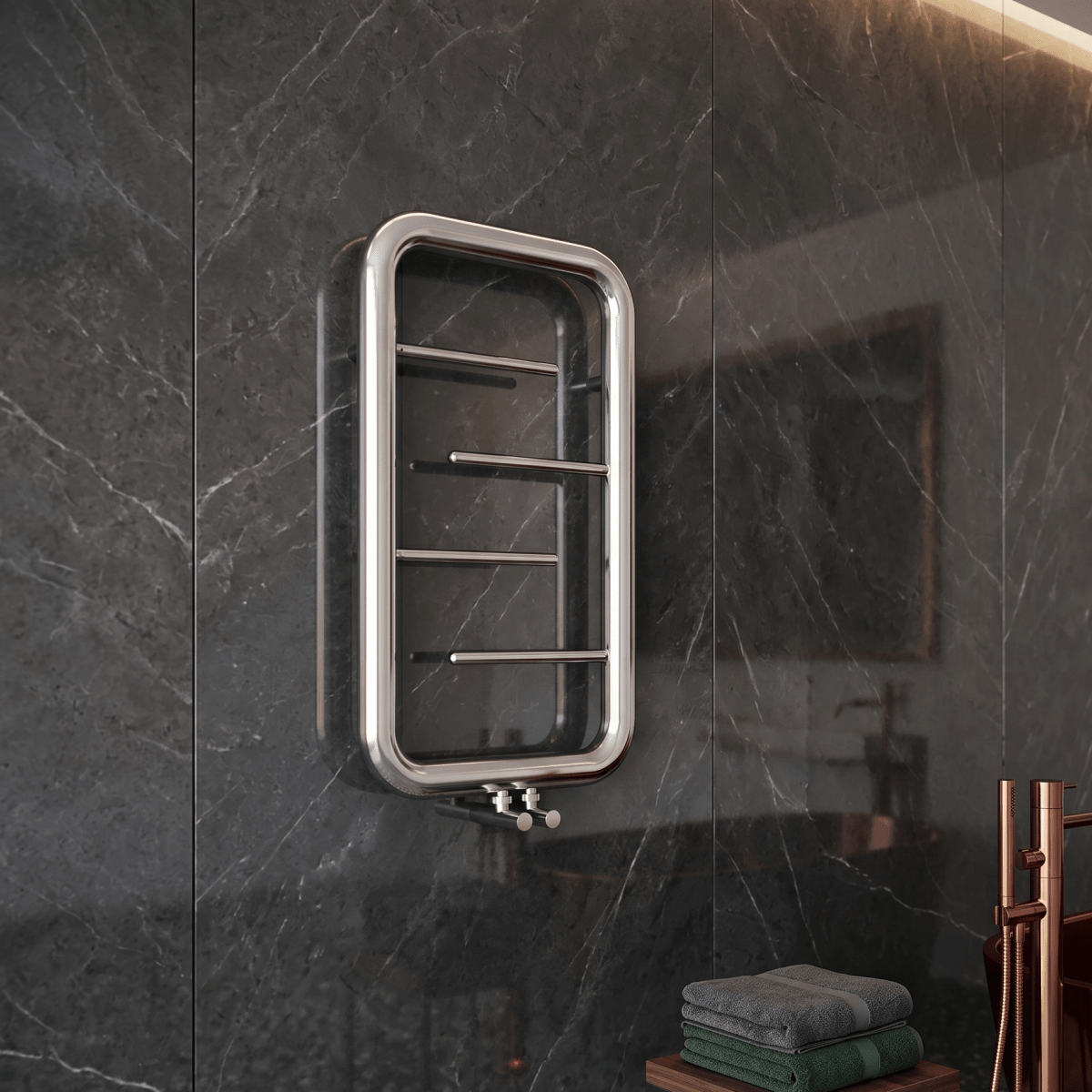 Carisa Aren Stainless Steel Designer Towel Radiator in 900H x 500W