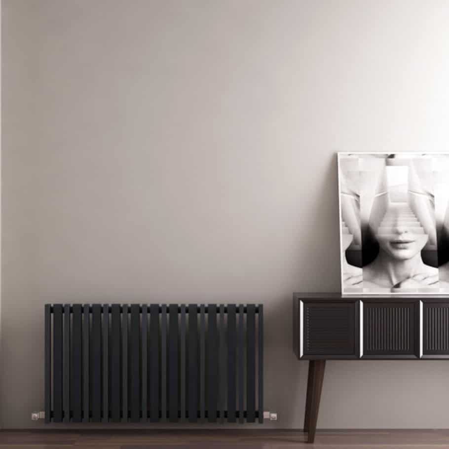 Carisa Barkod Steel Horizontal Designer Radiator in Textured Anthracite in 550H x 1010W