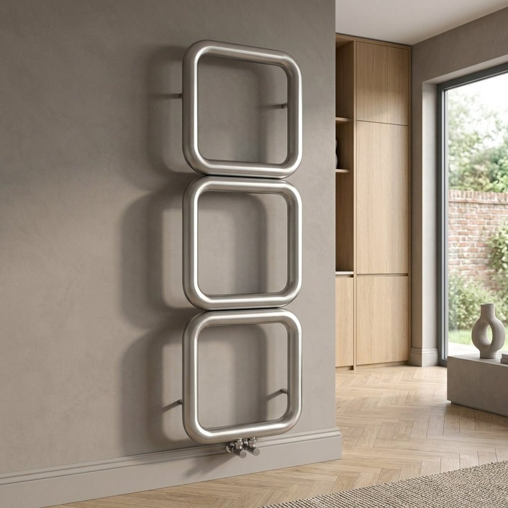 Carisa Baro Steel Radiator in Polished Satin in Polished Satin