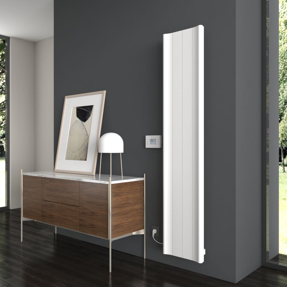 Carisa Boreas B Vertical Electric Aluminium Radiator | CUSTOM MADE in 1800H x 369W