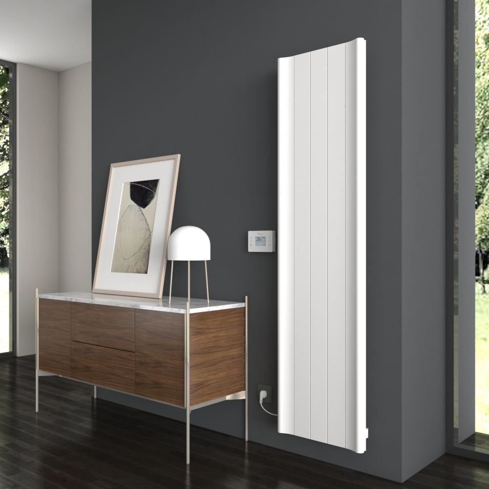 Carisa Boreas B Vertical Electric Aluminium Radiator | CUSTOM MADE in 1800H x 462W