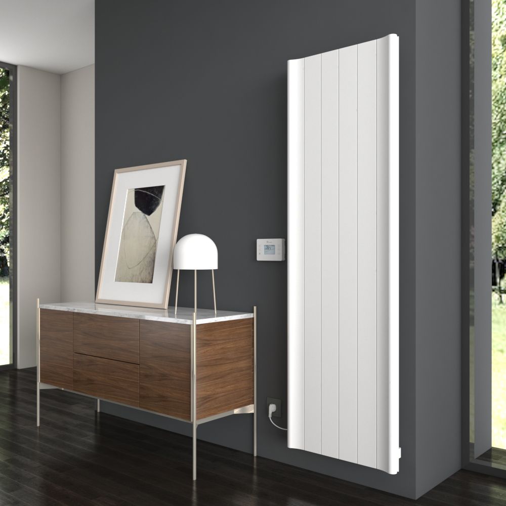 Carisa Boreas B Vertical Electric Aluminium Radiator | CUSTOM MADE in 1800H x 555W