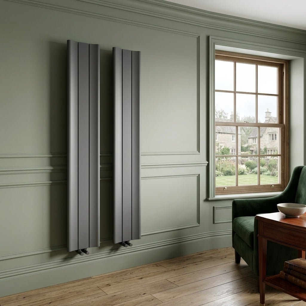 Carisa Burano Vertical Aluminium Radiator | CUSTOM MADE in Textured White