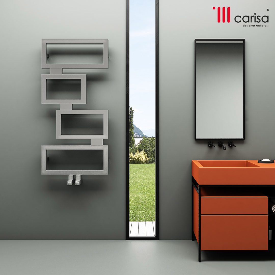 Carisa Clash Stainless Steel Designer Towel Radiator in 920H x 450W