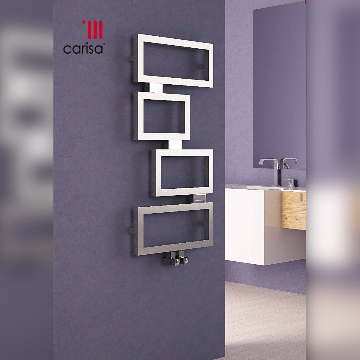 Carisa Clash Stainless Steel Designer Towel Radiator in 920H x 450W