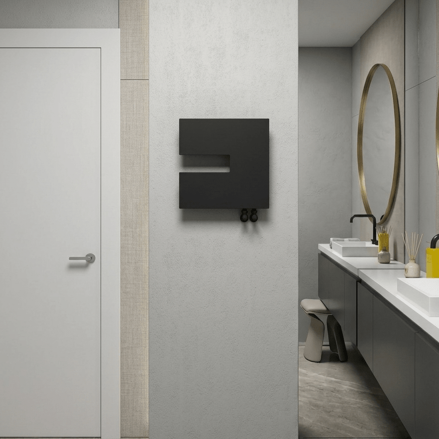 Carisa Coventry Left Square Steel Designer Radiator in 470H x 470W