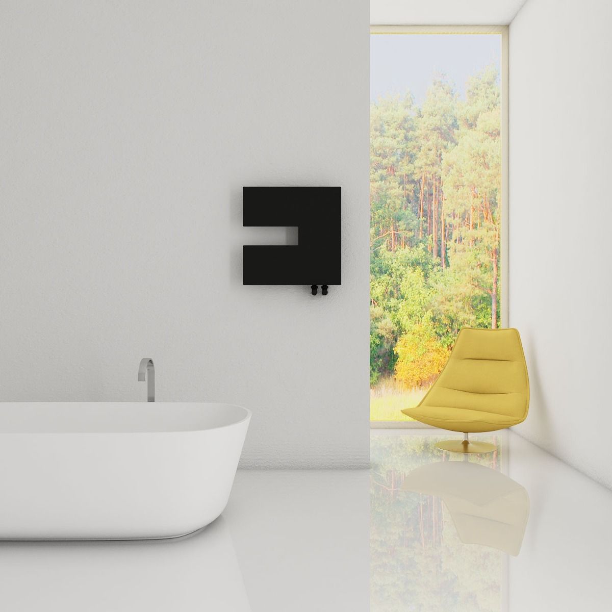 Carisa Coventry Right Square Steel Designer Radiator in 470H x 470W