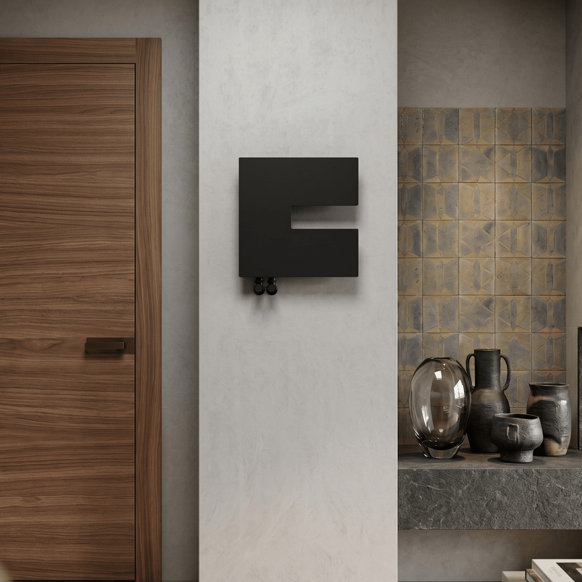 Carisa Coventry Right Square Steel Designer Radiator in 470H x 470W