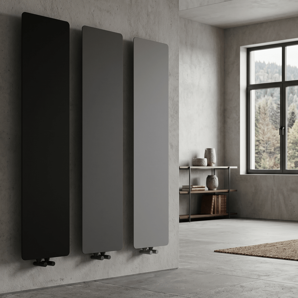 Carisa Croydon Steel Flat Panel Vertical Designer Radiator in 790H x 290W