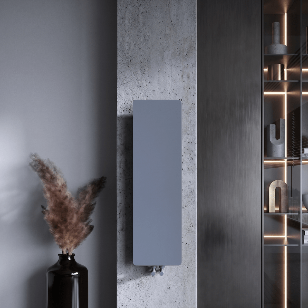 Carisa Croydon Steel Flat Panel Vertical Designer Radiator in 990H x 290W