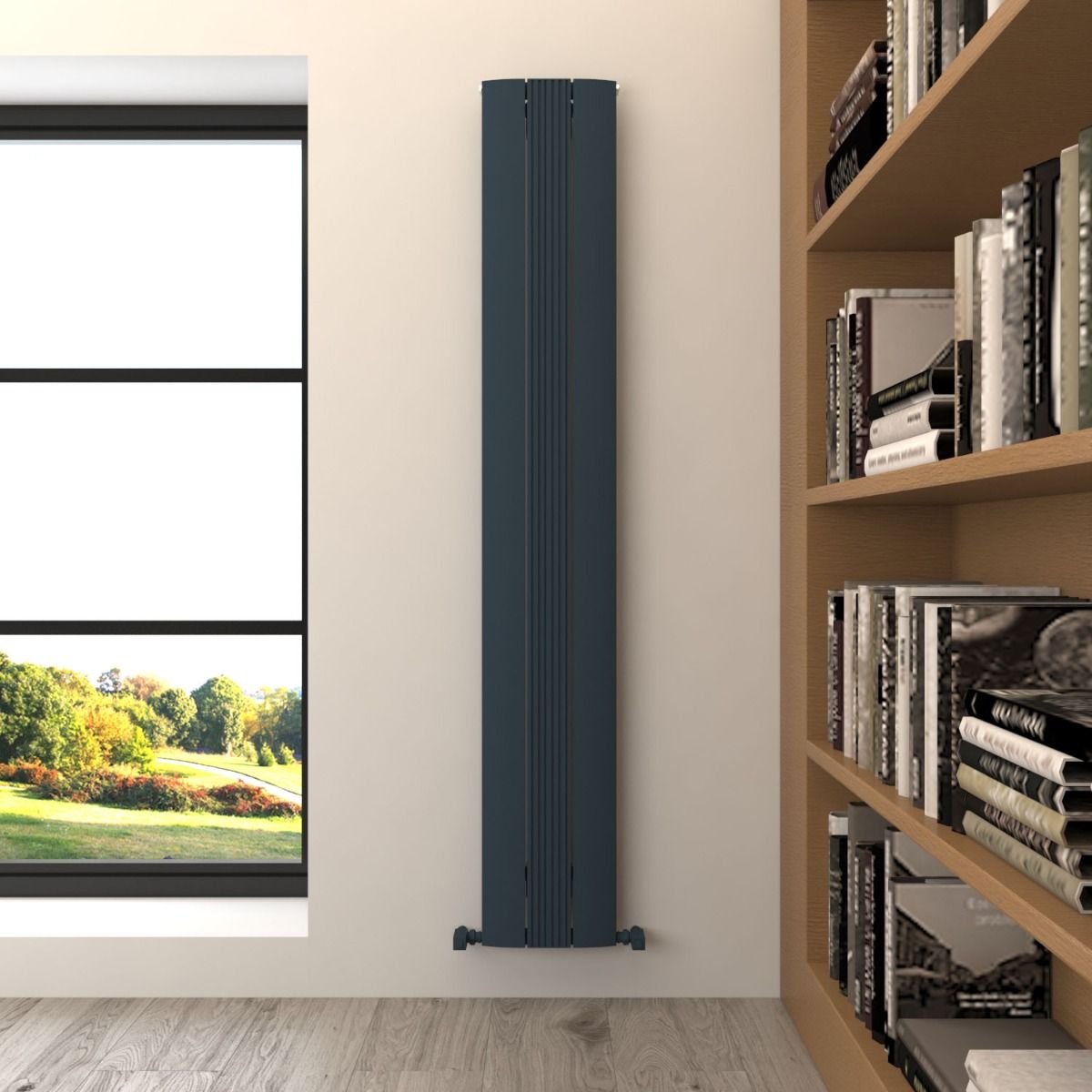 Carisa Dune Tall Wall Mounted Modern Radiator in 1800H x 280W