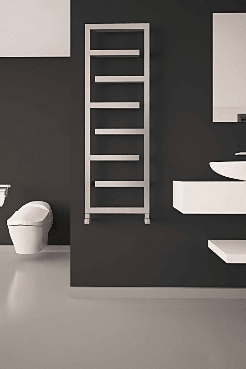 Carisa Eclipse Stainless Steel Contemporary Ladder Bathroom Towel Radiator in 880H x 500W