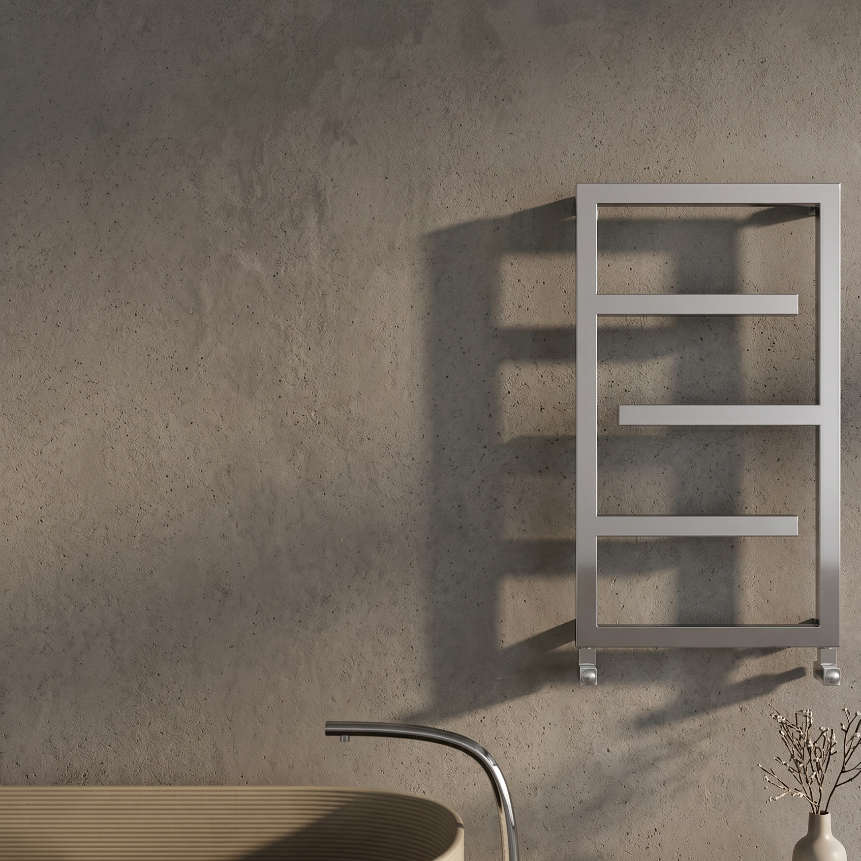 Carisa Eclipse Stainless Steel Contemporary Ladder Bathroom Towel Radiator