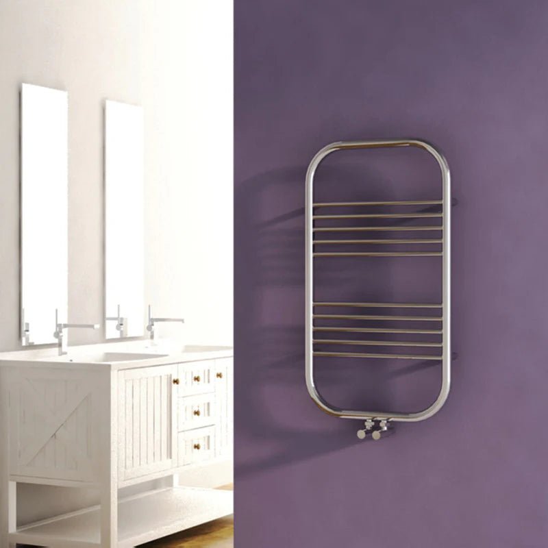 Carisa Electra Stylish Steel Towel Radiator in Chrome in 892H x 500W