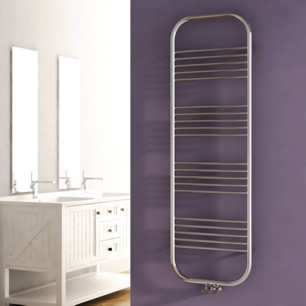 Carisa Electra Stylish Steel Towel Radiator in Chrome in 892H x 500W
