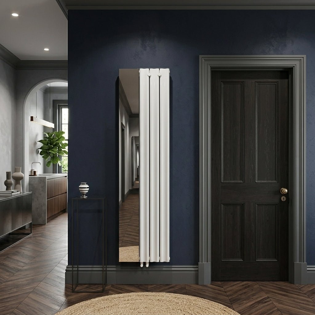 Carisa Entree Designer Aluminium Mirror Radiator in 1800H x 470W