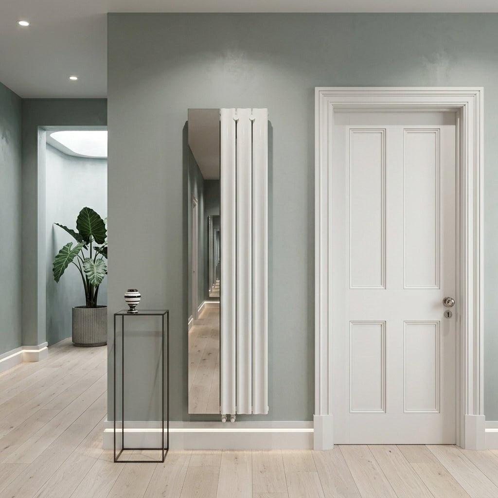 Carisa Entree Designer Aluminium Mirror Radiator in 1800H x 470W