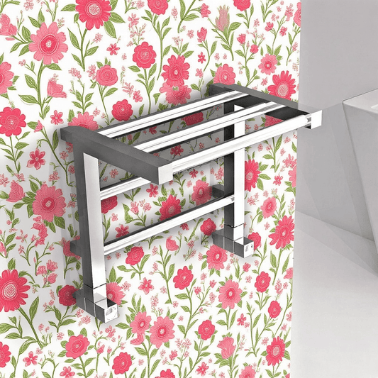 Carisa Etage Heated Designer Bathroom Towel Shelf in Steel in 350H x 500W
