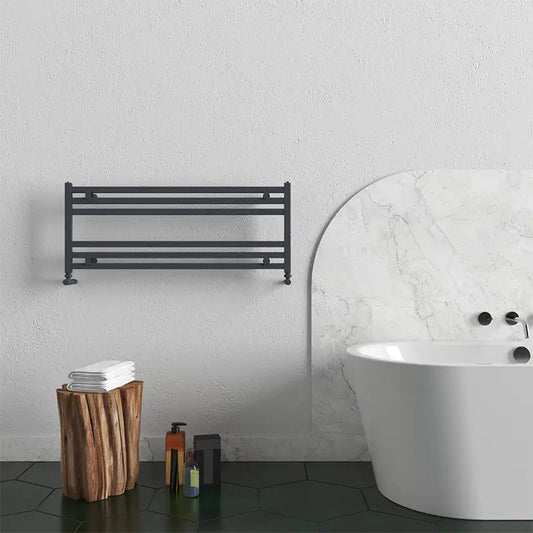 Carisa Fame Horizontal Aluminium Bathroom Towel Radiator in 400H x 1000W