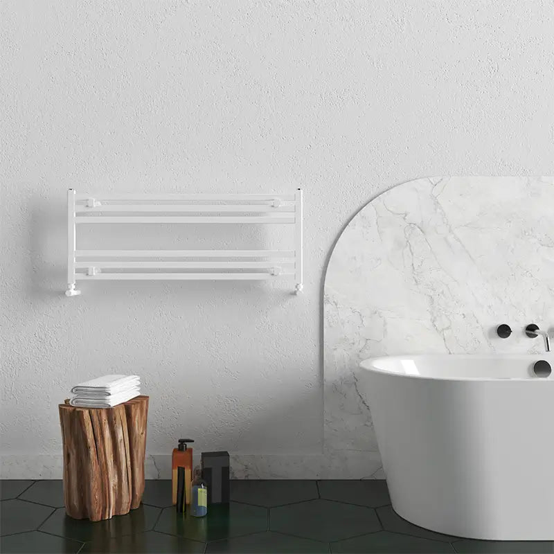 Carisa Fame Horizontal Aluminium Bathroom Towel Radiator in 400H x 1000W