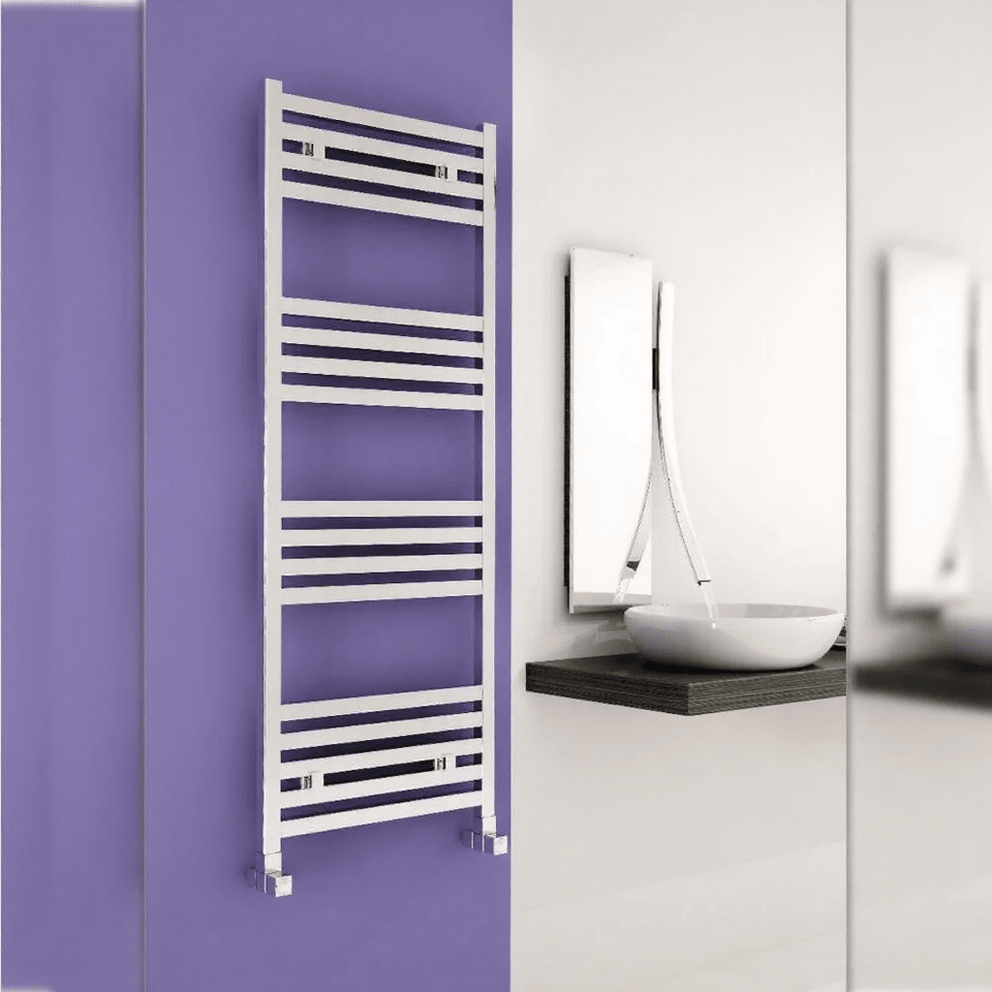 Carisa Fame Vertical Aluminium Bathroom Towel Radiator in 700H x 500W