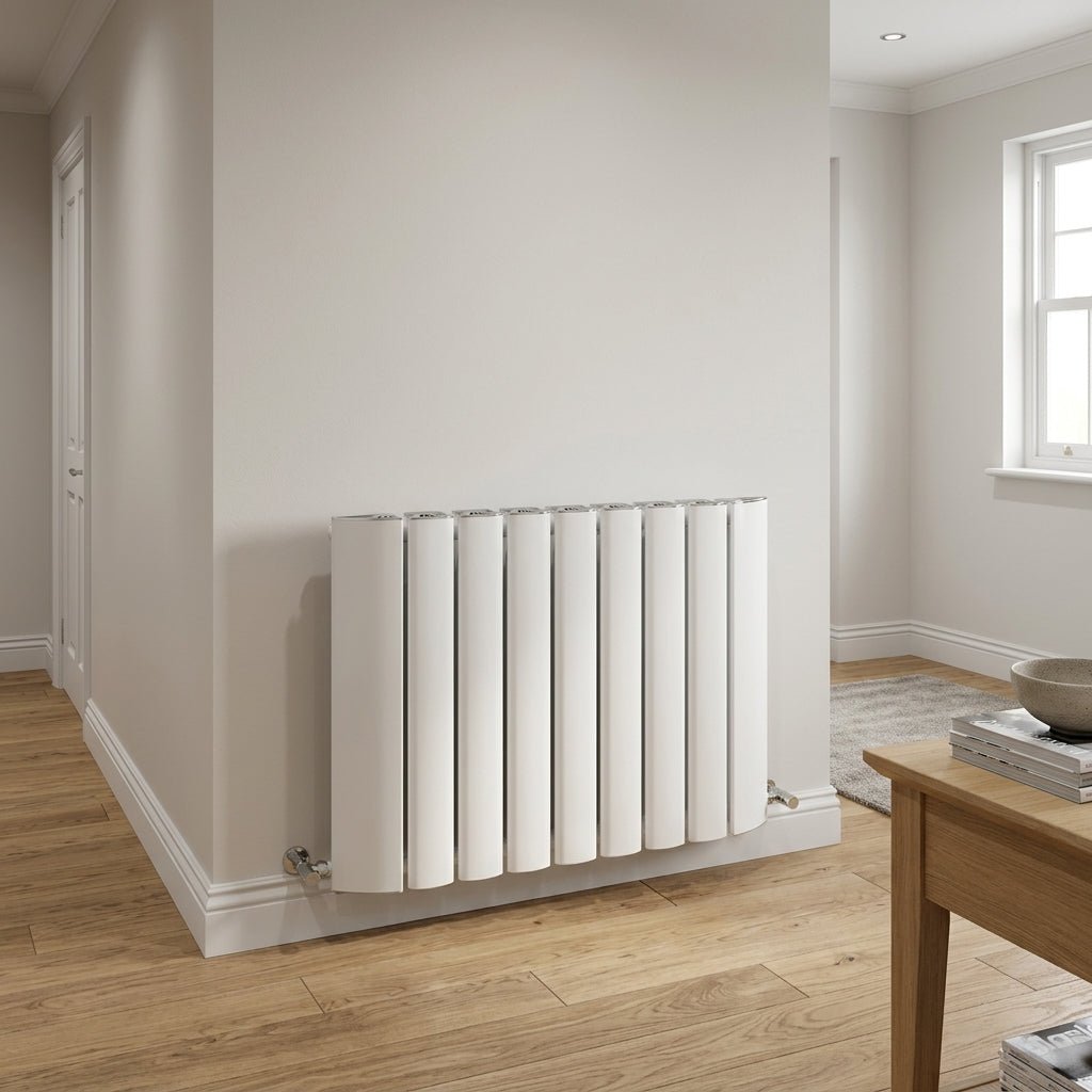 Carisa Gaia Horizontal Minimalist Modern Aluminium Radiator in 600H x 730W
