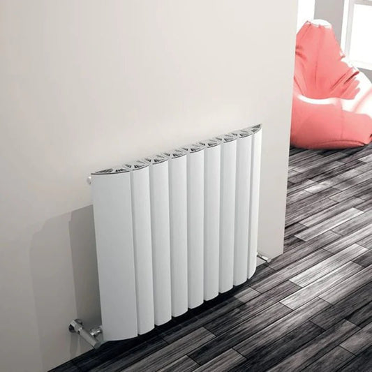 Carisa Gaia Horizontal Minimalist Modern Aluminium Radiator in 600H x 730W