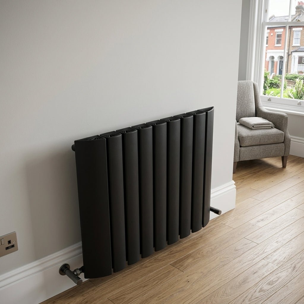 Carisa Gaia Horizontal Minimalist Modern Aluminium Radiator in 600H x 730W