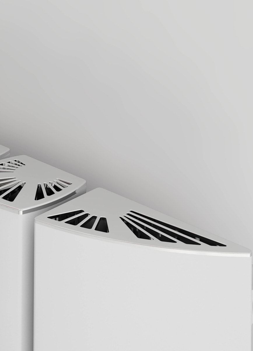 Carisa Gaia Vertical Minimalist Modern Aluminium Radiator | 2 colours, 3 sizes